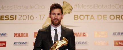 Leo Messi con la Bota de Oro