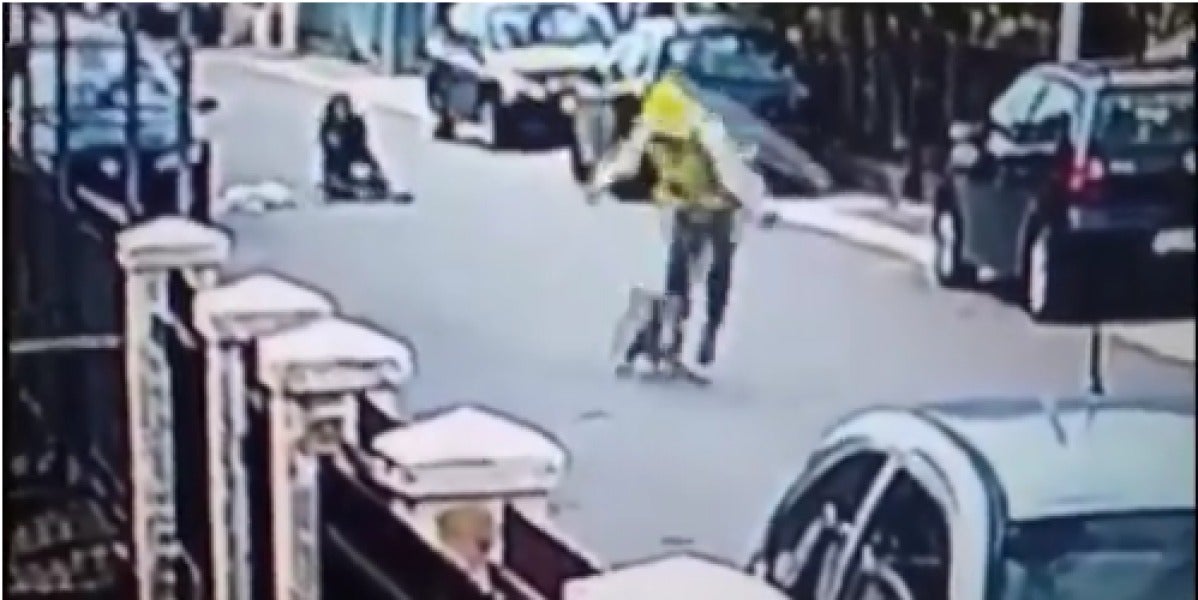 Un perro salva a una mujer de un robo