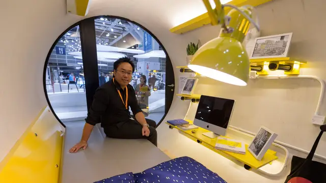 Modelo de una 'casa-tubería' en Hong Kong