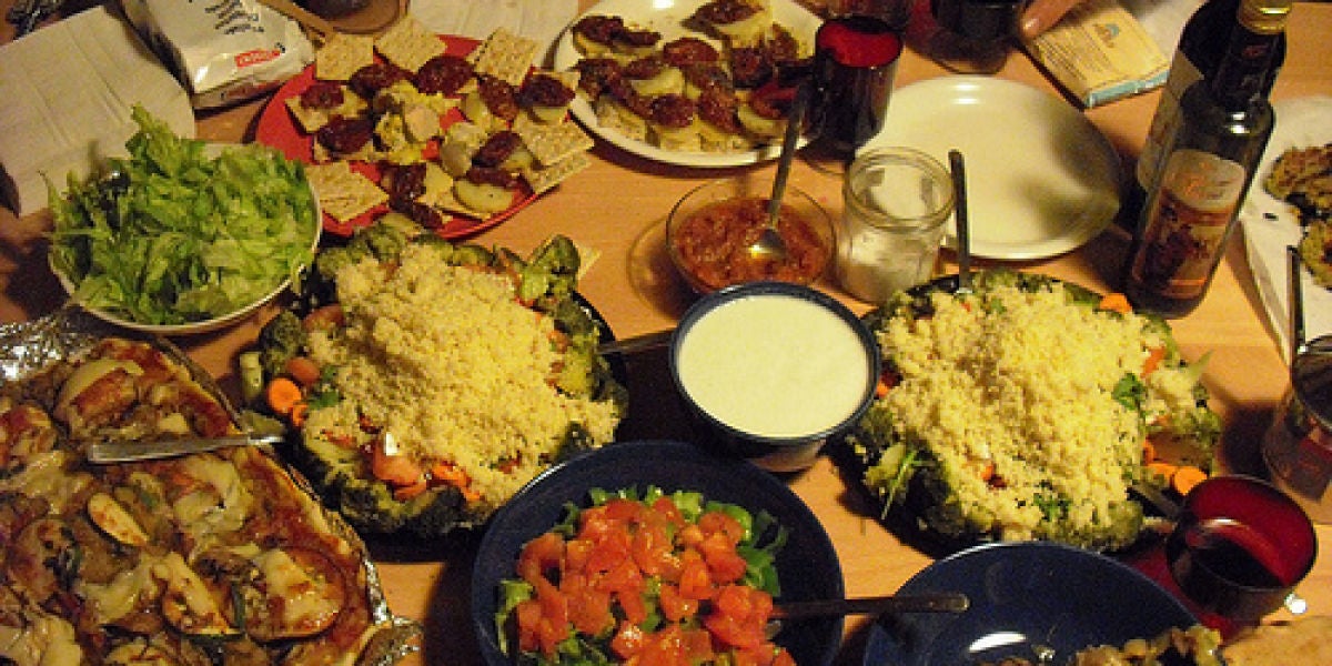 Variedad de platos y comidas en Navidad