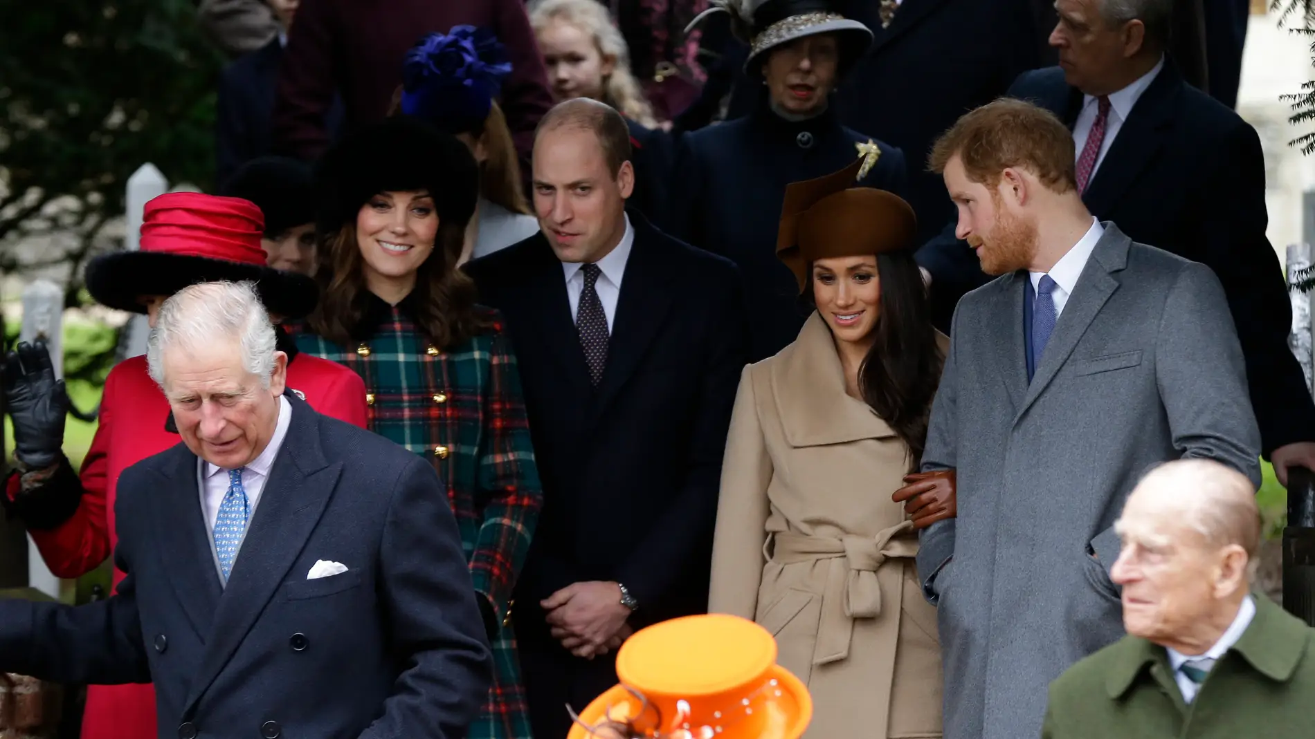 Meghan Markle junto a la familia real británica Meghan Markle junto a la familia real británica