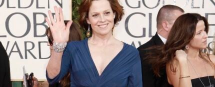 Sigourney Weaver en los Globos de Oro