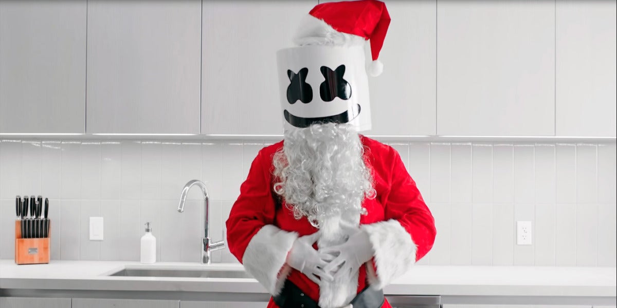 Marshmello enseñando una receta de cocina