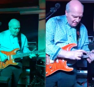 Kenny Petrie tocando la guitarra eléctrica Kenny Petrie tocando la guitarra eléctrica