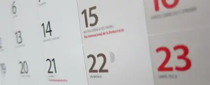 Imagen de un calendario Imagen de un calendario