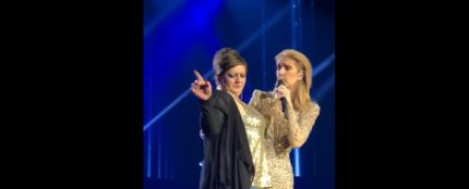 Una mujer ebria sube al escenario durante un concierto de Céline Dion