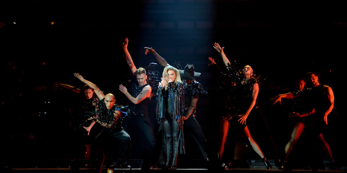 Lady Gaga durante su concierto en Montreal (Canadá)