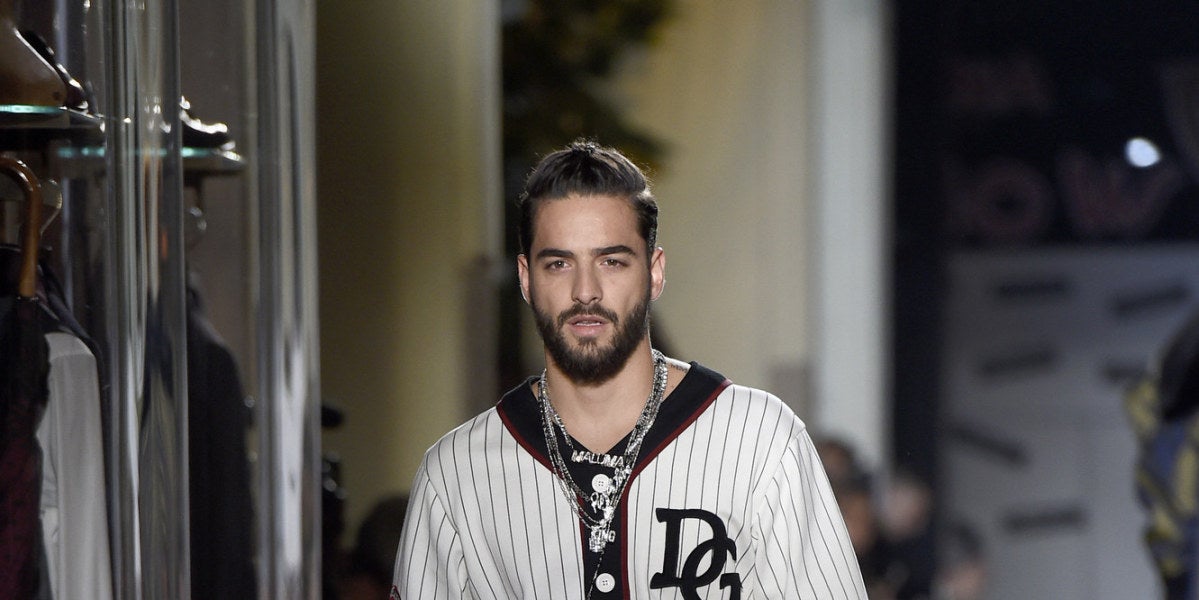 Maluma desfilando para Dolce & Gabbana