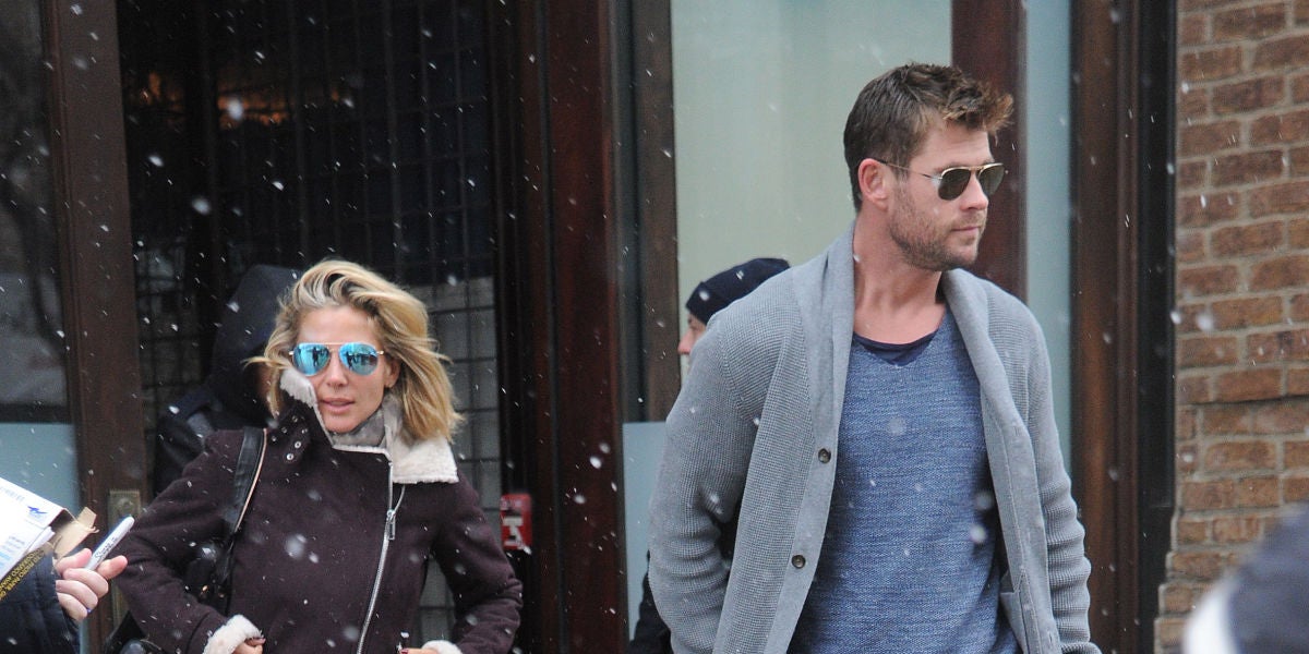 Elsa Pataky y Chris Hemsworth hacen frente al tiempo en Nueva York