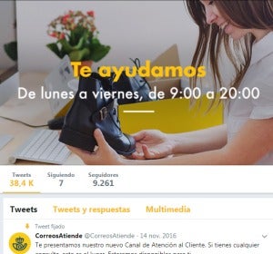Correos Atiende en Twitter Correos Atiende en Twitter