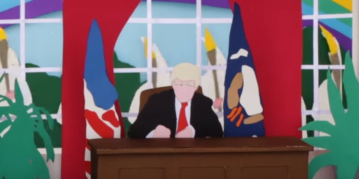 Donald Trump en el videoclip de 'Get out of your own way' de U2