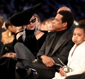 Beyoncé, Jay-Z, y Blue Ivy en la gala de los Grammy 2018 Beyoncé, Jay-Z, y Blue Ivy en la gala de los Grammy 2018