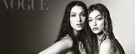 Bella y Gigi Hadid posan desnudas Bella y Gigi Hadid posan desnudas