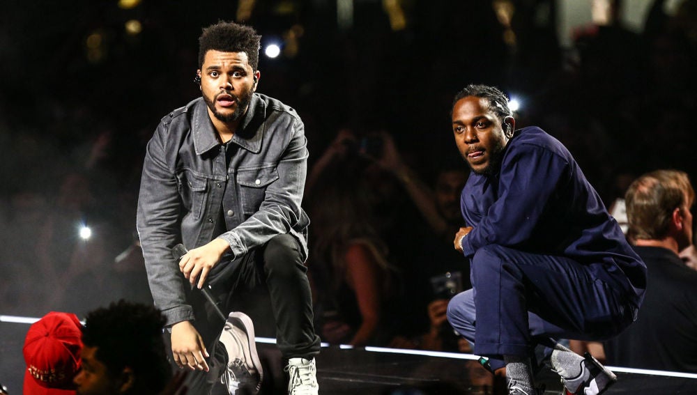 The Weeknd y Kendrick Lamar durante la gira The 'Legends of The Fall Tour'
