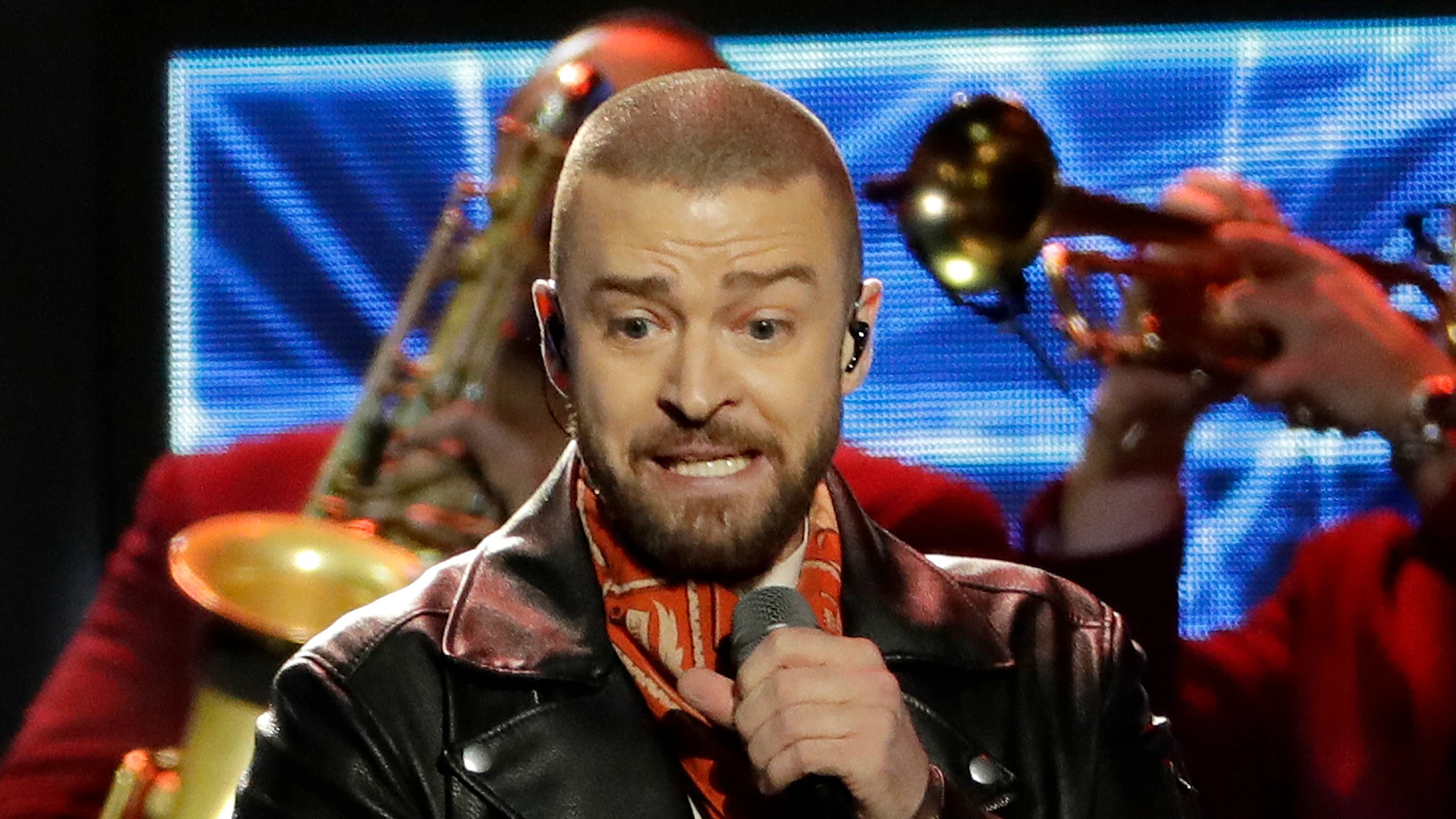 Justin Timberlake durante su actuación en la Super Bowl 2018 Justin Timberlake durante su actuación en la Super Bowl 2018