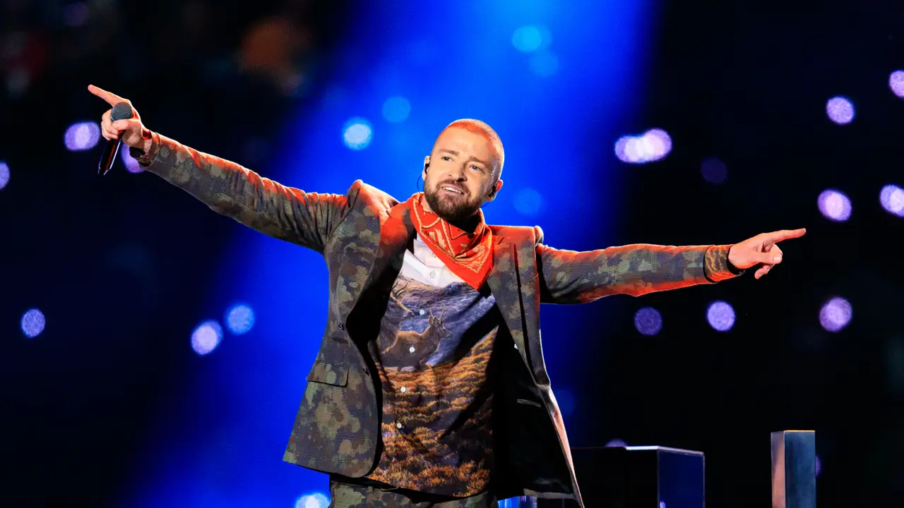 Justin Timberlake durante su actuación en la Super Bowl Justin Timberlake durante su actuación en la Super Bowl
