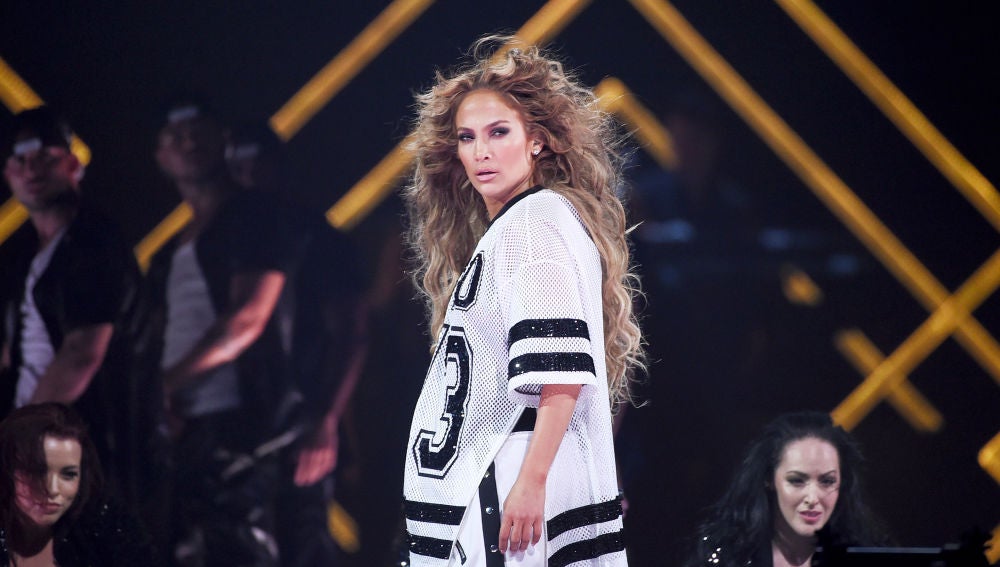 Jennifer Lopez durante un concierto en Minneapolis