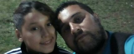 Walter Mart&iacute;n Rodr&iacute;guez con su hija