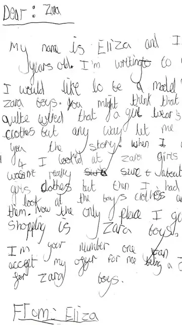 Carta de Eliza a Zara