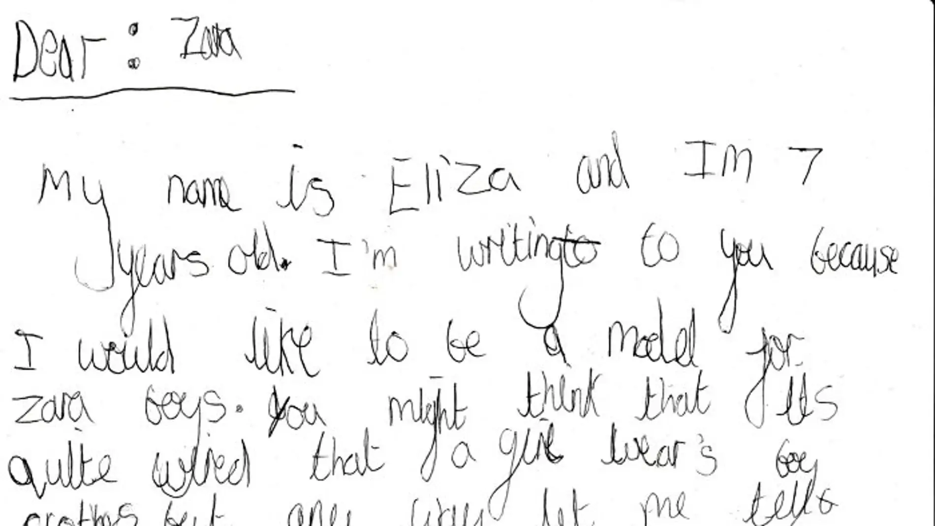 Carta de Eliza a Zara