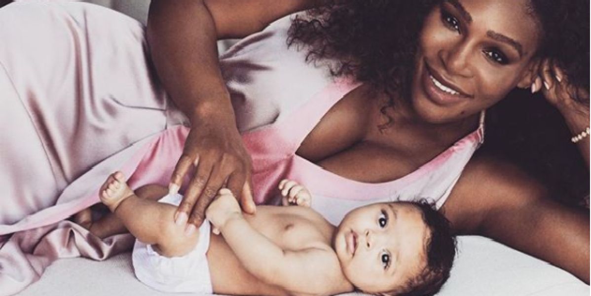 Serena Williams junto a su hija Alexis Olympia Ohanian
