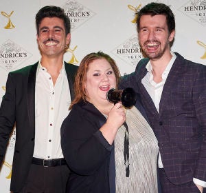 La actriz Itziar Castro, el presentador Luis Fabra y el creador de los Premios Yago, Santi Alverú, La actriz Itziar Castro, el presentador Luis Fabra y el creador de los Premios Yago, Santi Alverú,