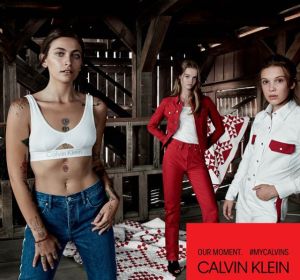 Millie Bobby Brown, Paris Jackson y Lulu Tenney para la campaña la nueva campaña Our Moment #MyCalvins Millie Bobby Brown, Paris Jackson y Lulu Tenney para la campaña la nueva campaña Our Moment #MyCalvins
