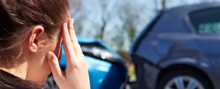 Imagen de un accidente de coche Imagen de un accidente de coche