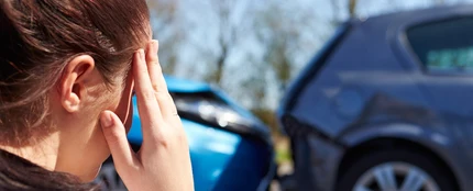 Imagen de un accidente de coche Imagen de un accidente de coche