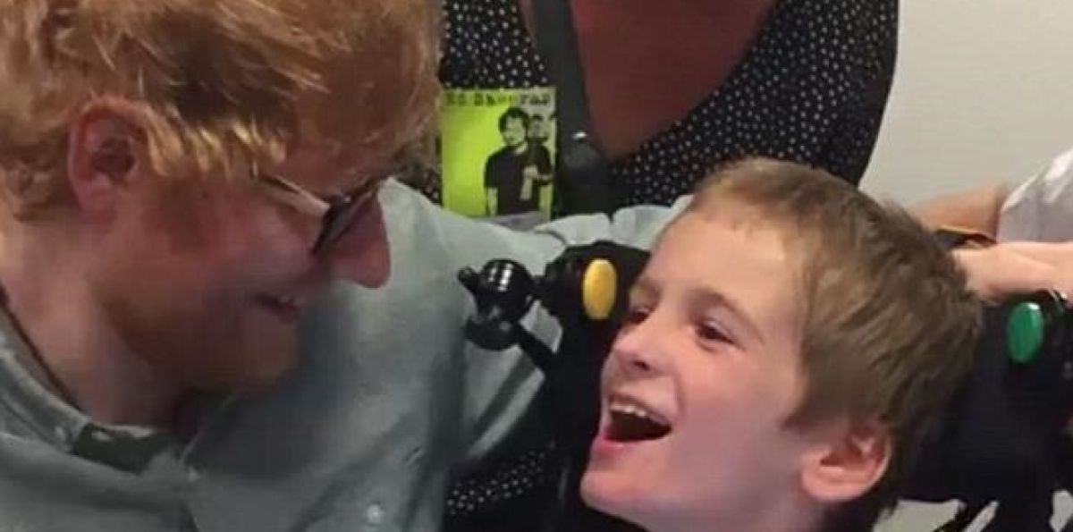 Ed Sheeran con Cal, un fan de nueve años