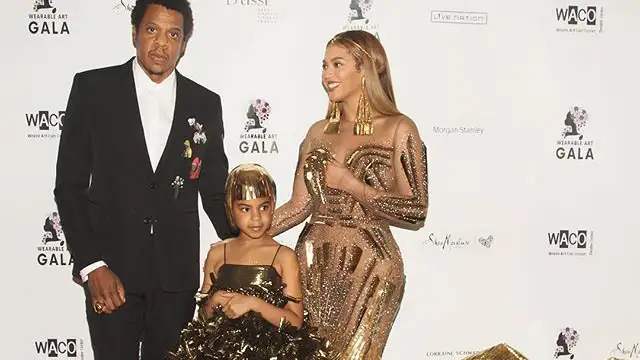 Jay Z, Blue Ivy y Beyoncé en la Wereable Art Gala 2018
