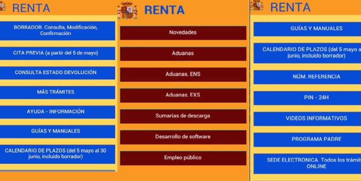 Pantallazos de la aplicación 'RENTA 2018'