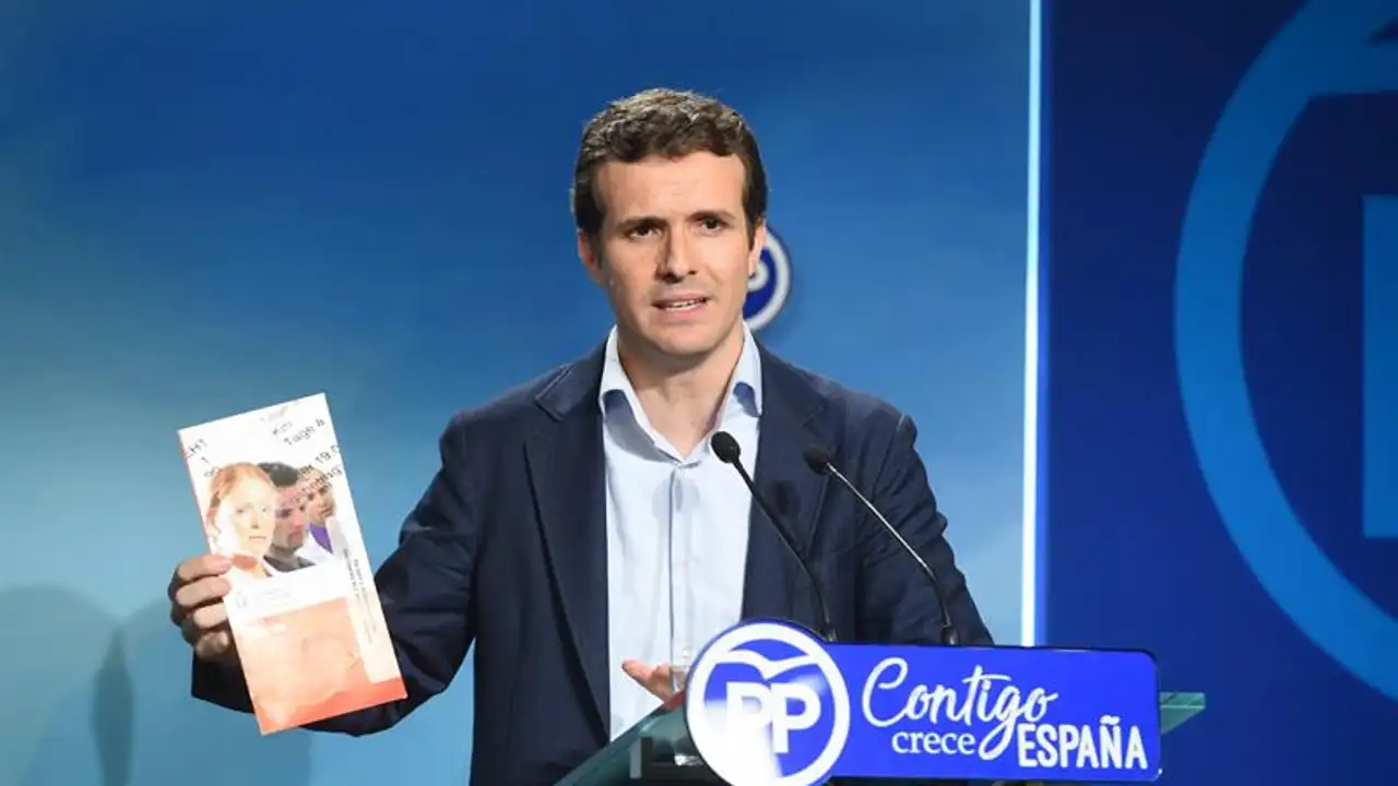 Pablo Casado, en rueda de prensa Pablo Casado, en rueda de prensa