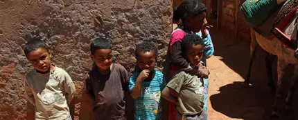Un grupo de niños marroquís Un grupo de niños marroquís
