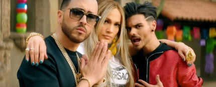 Yandel, Jennifer Lopez y Abraham Mateo en el vídeo de &#39;Se acabó el amor&#39;