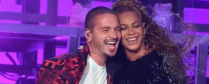 J Balvin y Beyoncé durante su actuación en el Coachella J Balvin y Beyoncé durante su actuación en el Coachella