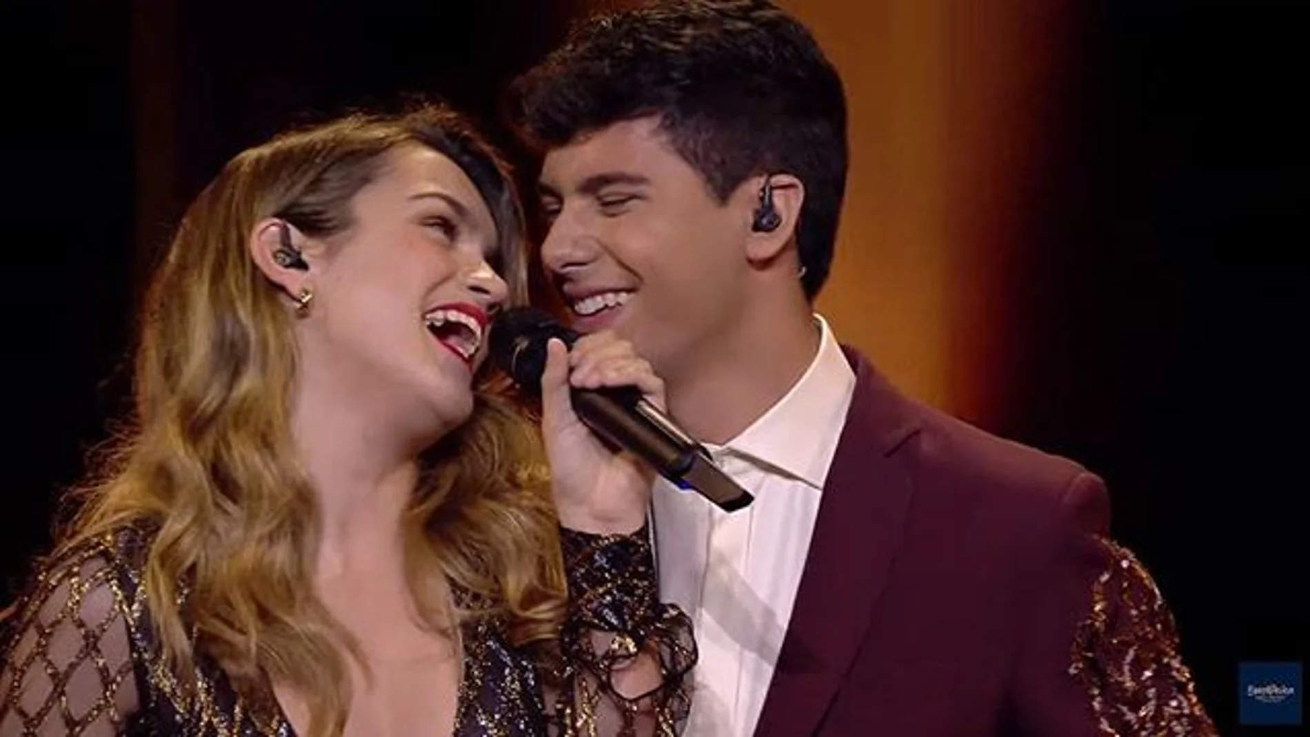 Amaia y Alfred en la primera semifinal de Eurovisión Amaia y Alfred en la primera semifinal de Eurovisión