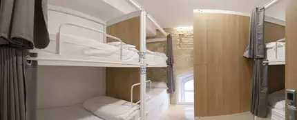 Una de las habitaciones del hostel Una de las habitaciones del hostel