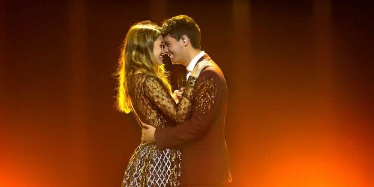 Amaia y Alfred en su actuación en Eurovisión 2018