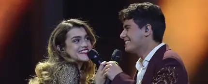 Amaia y Alfred durante su actuación en Eurovisión 2018 Amaia y Alfred durante su actuación en Eurovisión 2018