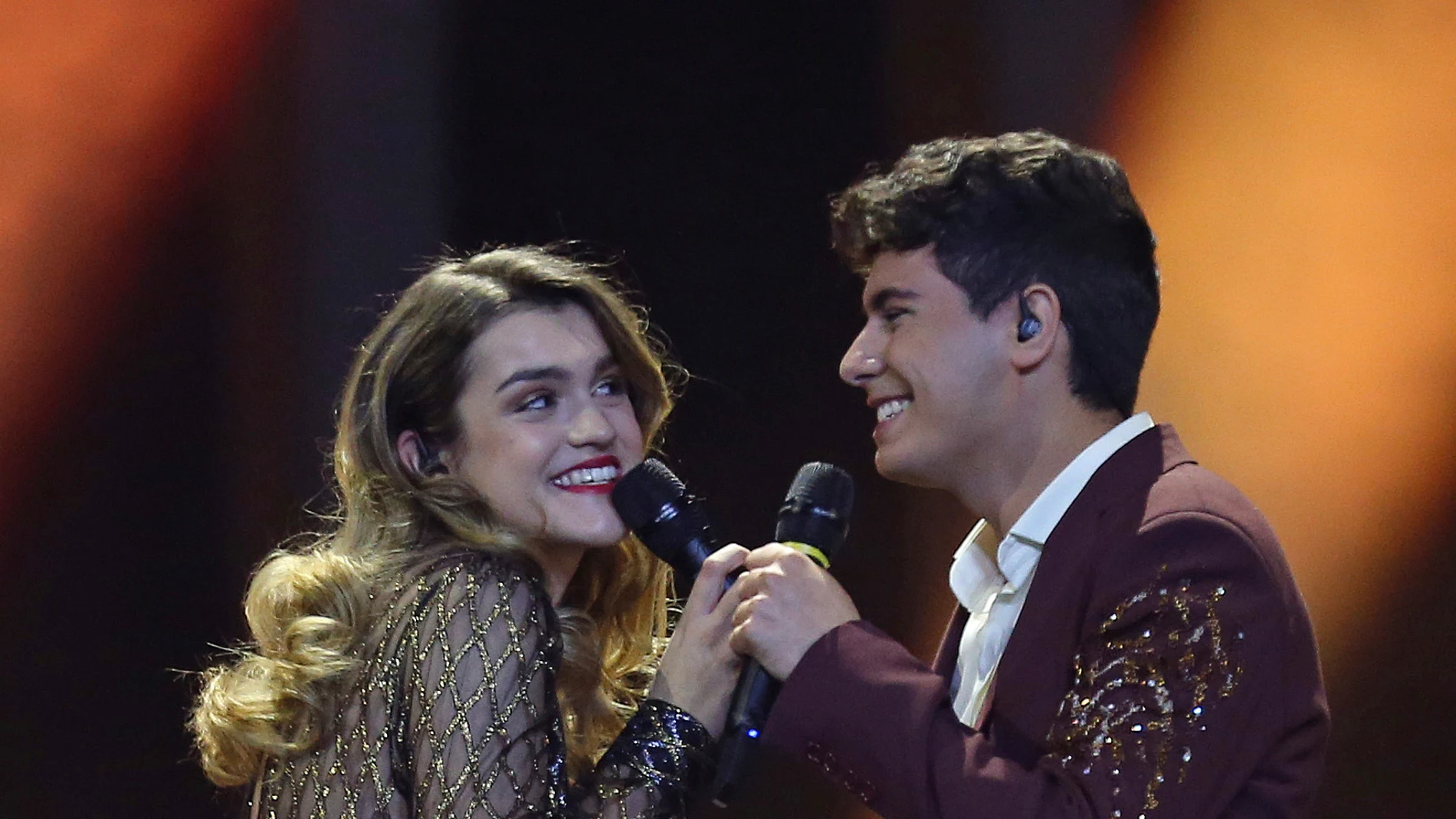 Amaia y Alfred durante su actuación en Eurovisión 2018 Amaia y Alfred durante su actuación en Eurovisión 2018