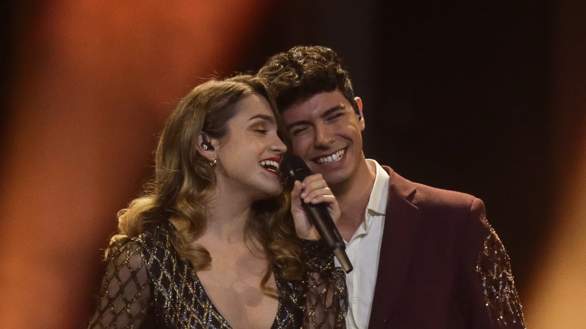Amaia y Alfred durante su actuación en Eurovisión 2018 Amaia y Alfred durante su actuación en Eurovisión 2018