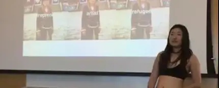 Una estudiante se desnuda en la presentación de su tesis Una estudiante se desnuda en la presentación de su tesis