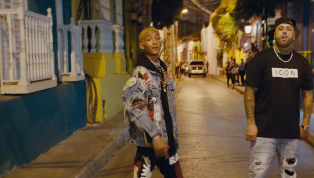 Jaden Smith y Nicky Jam en el videoclip de 'Icon (Remix)'