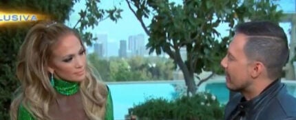 Jennifer Lopez durante su entrevista para Univisión