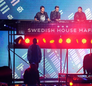 El trío Swedish House Mafia El trío Swedish House Mafia