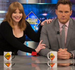 Chris Pratt y Bryce Dallas Howard en 'El Hormiguero 3.0' Chris Pratt y Bryce Dallas Howard en 'El Hormiguero 3.0'