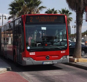 Un autobús de la EMT de Valencia Un autobús de la EMT de Valencia