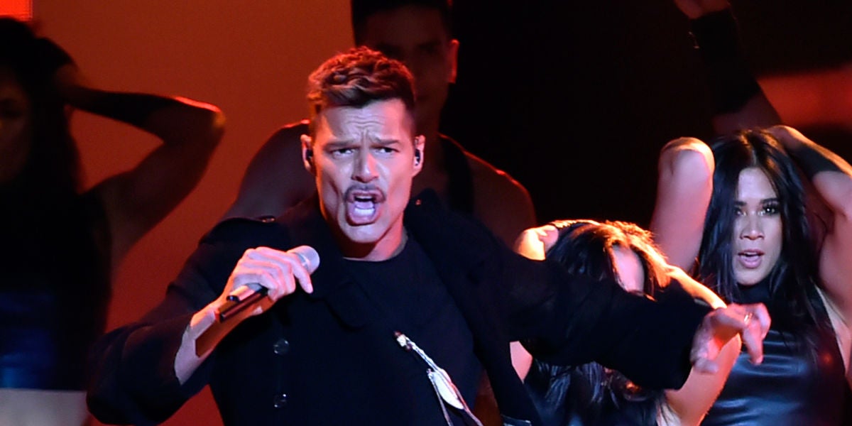 Ricky Martin durante su actuación en los Premios Billboard