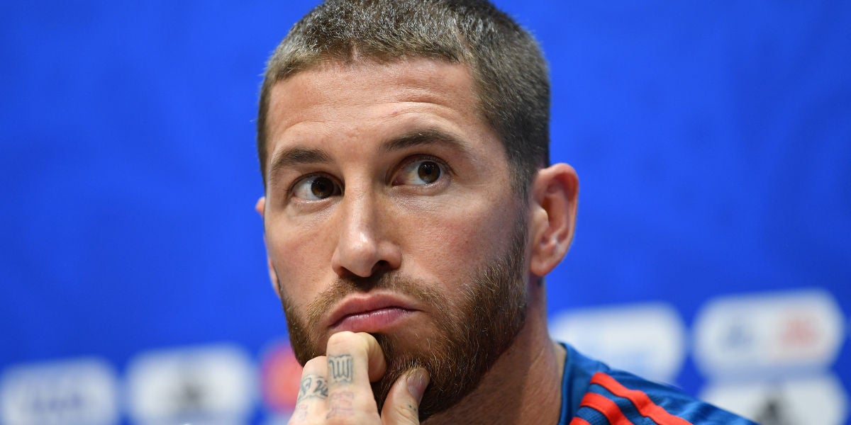 Sergio Ramos, en sala de prensa